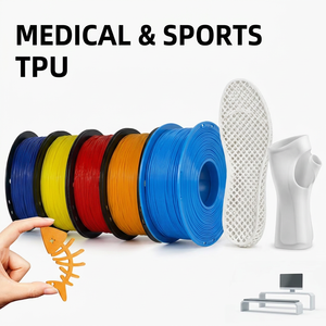 เส้นใยพิมพ์ 3 มิติ BIGGOLDEGG เกรดทางการแพทย์ TPU 95A ขนาด 1.75 มม. น้ำหนัก 1 กก. ความยืดหยุ่นสูง ปลอดภัยต่อผิวหนัง วัสดุสำหรับพิมพ์ 3 มิติ ใช้สำหรับอุปกรณ์พยุงกระดูก รองเท้ากีฬา และอื่นๆ - Product Image 1