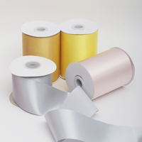 Ruban de satin épaissi et renforcé pour fleurs, gâteaux, nœuds, boîtes cadeaux, sacs, bordures décoratives, sangles et rubans colorés
