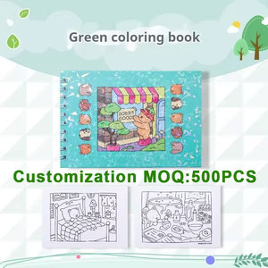 Carnet de coloriage pour enfants A5, motif ours de dessin animé mignon, livre de peinture, reliure spirale, carnet de croquis et de gribouillage pour aquarelle - Product Image 6