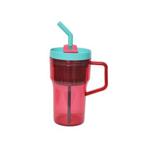Home Office 22Oz 680Ml Transparent Travel Car Stylish <b>Drinking</b> Tumbler Water Bottle Cup Mug Suitable for With Handle <b>Straw</b> - Product Image 2