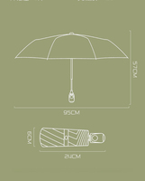 Parapluie de poche mini ultra-léger en vinyle à 8 baleines, pliable en 4 sections, automatique, UPF 50+, avec logo personnalisé en usine, pour femmes, soleil, pluie, voyage, usage quotidien, cadeau