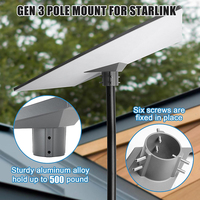 JH-Mech Monture Starlink Gen 3 Installation facile et support robuste Antenne de montage sur poteau au sol