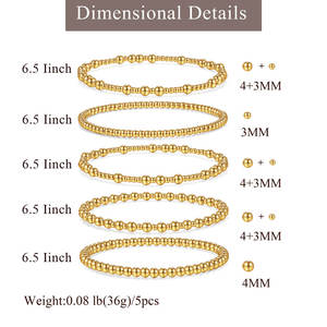 Pulsera y Brazaletes de Moda para Mujer, de Acero Inoxidable 316L de Lujo, Chapados en Oro PVD de 14k y 18k, Venta al por Mayor para Adolescentes - Product Image 4