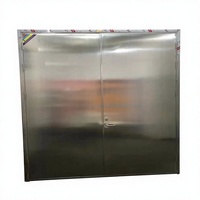 Porte intérieure moderne en acier inoxydable personnalisable, résistante au feu et à la graisse, pour restaurant