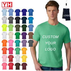 Sérigraphie col rond manches courtes t-shirts en gros personnaliser sublimation t-shirts blanc grande taille 100% coton t-shirt hommes - Product Image 1