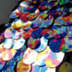 Tissu de maille de paillettes de Lurex Paillette de Style argenté holographique de <span class=keywords><strong>disco</strong></span> pour la tapisserie d'ameublement de maison de vêtement - Product Image 3