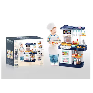 Enfant jouer maison cuisine Chef jouets cuisiner nourriture Table à manger jouets vaisselle pulvérisation eau écran tactile <span class=keywords><strong>R</strong></span>/C changer la couleur des <span class=keywords><strong>aliments</strong></span> pour les enfants - Product Image 1