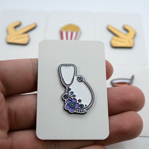 Spille, Distintivi e Adesivi Personalizzati con Stile di Vita e Cultura, Placcati in Smalto e Stampati UV, con Motivi Popcorn, Attrezzature da Costruzione e Tè Turco - Product Image 6