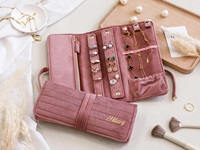 Pochette à maquillage personnalisée haut de gamme, sac à bijoux personnalisé pour colliers et boucles d'oreilles, idéal pour les cadeaux d'entreprise, cadeaux pour relations VIP