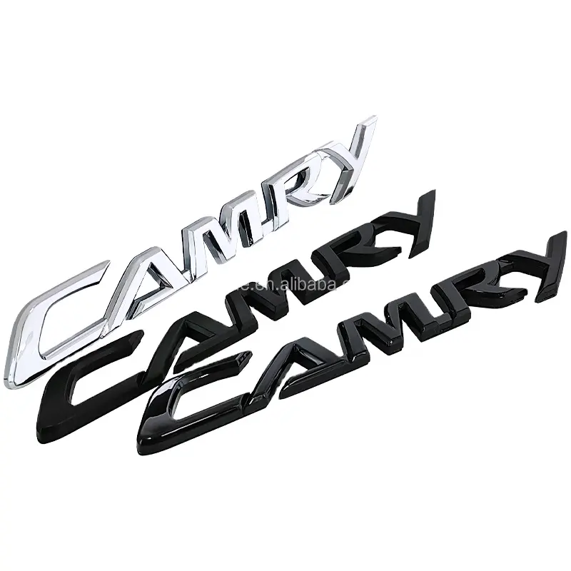 Camry Car Stickers 3D ABS Auto Side Fender Rear Trunk Emblem Badge Decals Embossed Logo Label Sticker For TOYOTA