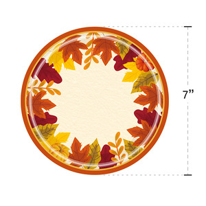 Juego de Platos, Vasos, Servilletas y Utensilios Desechables con Diseño de Hojas de Arce y Calabazas para el Festival de la Cosecha, Reuniones Familiares y Acción de Gracias - Product Image 3