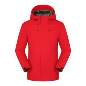 Chaqueta Unisex Cortavientos con Forro Interior, Color Sólido, Estilo Workwear para Invierno - Product Image 3