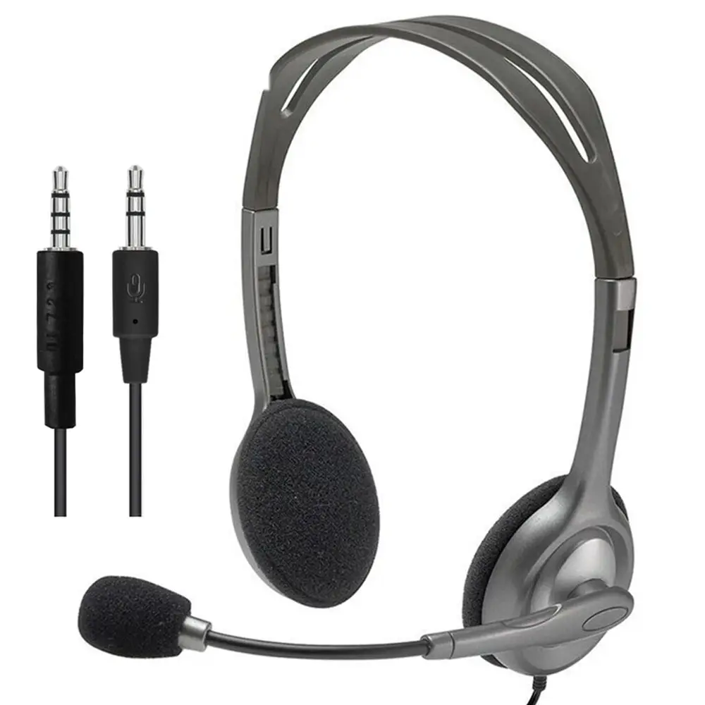 Logitech H110 Stereo-Headset mit Mikrofon 3,5-mm-Kabelkopfhörer Profession elle Kopfhörer