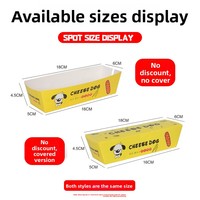 Boîte d'emballage pour bâtonnets de hot-dogs au fromage, en matériau alimentaire résistant à l'huile, impression offset personnalisable, vente en gros