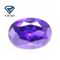 Pierres précieuses synthétiques en zircon cubique violet/violet foncé, grade 5A, 2x3mm-15x20mm