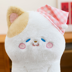 Nuevo Cojín de Peluche de Gato Tricolor con Forma de Estrella y Oso, Relleno de Algodón PP Suave, Juguete de Peluche para Niños, Regalo para Dormir - Product Image 5