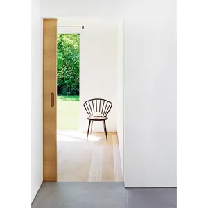 Solid wood pocket door surface is smooth not easy to accumulate dust easy to clean for home