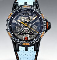 Montre mécanique automatique squelette pour homme, lumineuse, bracelet en cuir suédé, montre de sport pour homme