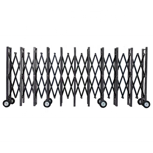 Cancello girevole mobile in acciaio 5 m * 1 m recinzione per cancello temporaneo telescopico palo in acciaio verniciato a polvere e guardrail di isolamento in rete - Product Image 6