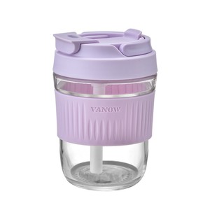 <span class=keywords><strong>Bicchiere</strong></span> in Vetro Vanow per Donne, Versione Estiva con Coperchio e Cannuccia, Stile Ins, Portatile e Carino, Adatto per Tè e Caffè - Product Image 4