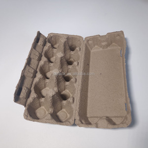 PTPACK Cartons <span class=keywords><strong>d</strong></span>'oeufs en pulpe naturelle 12 oeufs en carton de papier plat compostable vide carton <span class=keywords><strong>d</strong></span>'oeufs résistant aux chocs - Product Image 6