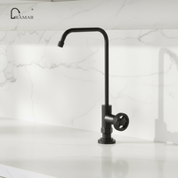 Robinet distributeur d'eau froide industriel créatif en laiton, finition diamantée, anti-goutte, avec cartouche céramique, finition mate