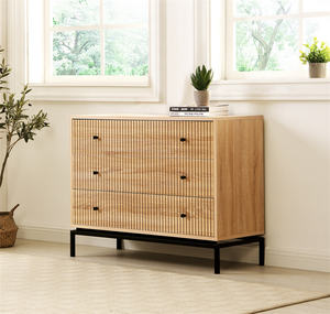 Commode <span class=keywords><strong>en</strong></span> <span class=keywords><strong>bois</strong></span> à 3 tiroirs pour chambre à coucher et salon Mobilier polyvalent pour la maison ou l'hôtel - Product Image 1