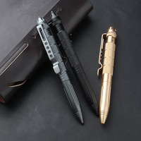 Stylo tactique en métal avec logo personnalisé, stylo tactique en aluminium pour l'extérieur avec brise-vitre pour voiture