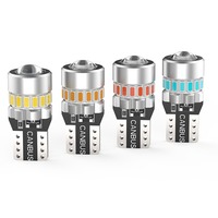 Bombilla LED T10 W5W 6000K blanco ámbar rojo Azul 12-50V sin errores para cúpula de coche mapa puerta cortesía matrícula tablero instrumento