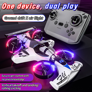Coche de Acrobacias RC 2 en 1 AiJH con Luz, Modelo de Deriva Continental, Coche de Control Remoto de 2.4 GHz, Coche Volador con Dron, Juguete Volador con Dron RC - Product Image 1