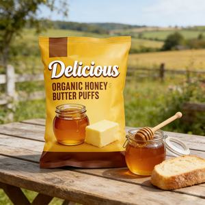 En stock: Bolsas flexibles de embalaje de alimentos OEM personalizadas con impresión y sellado térmico para patatas fritas, plátanos, palomitas de maíz, de plástico y papel de aluminio. - Product Image 6