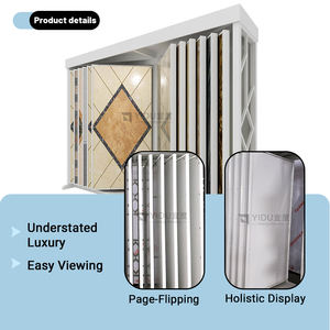 ชั้นวางกระเบื้องแบบพลิกสองด้านสำหรับมืออาชีพ ขนาดใหญ่ แบบอิสระ พร้อมล้อเลื่อน สำหรับโชว์กระเบื้องหิน - Product Image 3