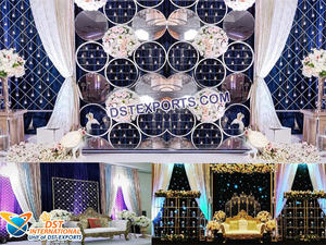 Decoración de escenario para bodas, escenario de lujo, estilo europeo moderno, Hollywood - Product Image 5