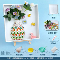 Kit d'art DIY Vase Mosaïque Fleur, Ensemble de Bricolage Artisanat Fait Main pour Adultes et Enfants, Décoration Murale Maison, Cadeau, Kit de Matériaux DIY pour Artisanat