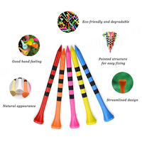 Tés de golf en bois personnalisés tailles durables de 83mm mélange de couleurs en bois et bambou en stock