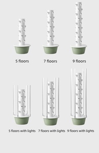 Commercial 9 Layers 36 Holes Indoor Petal Hydroponic System Growing Tower With Led <b>Light</b> for Home - Product Image 6