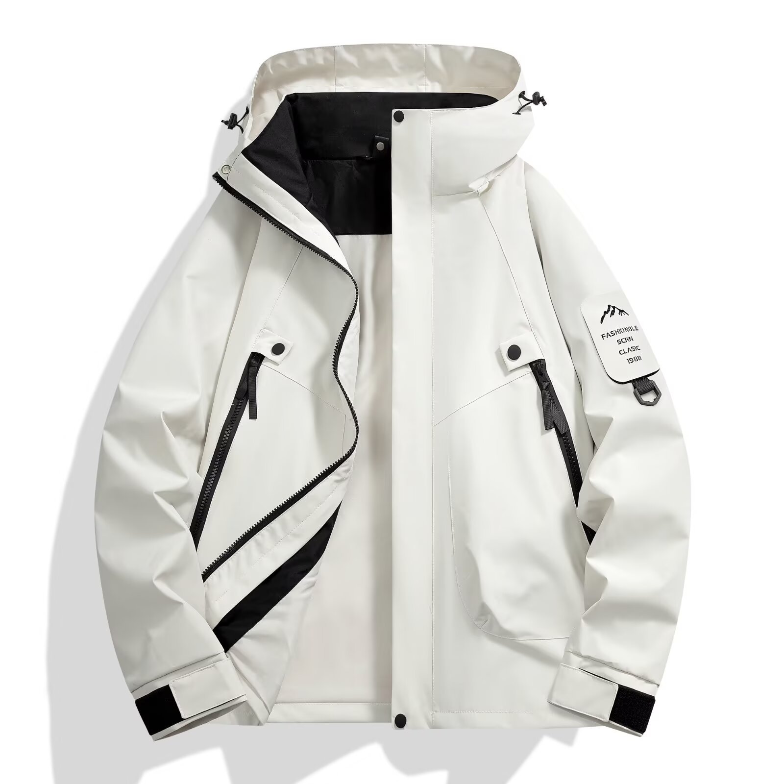 [spot flash] veste imperméable coupe-vent blanc ivoire