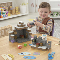 Blocs de construction Montessori en plastique ABS pour l'éducation des enfants, avec un motif personnalisé imprimé en 3D, mini bâton magnétique pour le bricolage