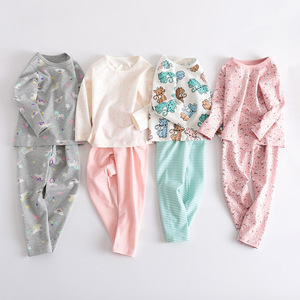 OA 60 Days OEM ODM Long Sleeve Kids Pajama Snug-Fit Apparel Comfortable Cotton Pajama Set Girls 2pc Pajama Set Girls Sleepwear - Product Image 1