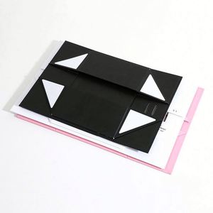 Matte Black Rigid Paper Magnetic Premium Gift <b>Boxes</b> With Handle Packaging for <b>Clothes</b> Custom Luxury Folding Clothing Box - Product Image 2