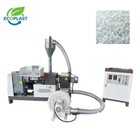 Granulateur de recyclage plastique à basse température YKSJ-75A sans grille, mini-refroidisseur d'air avec lame rotative pour films HDPE LDPE LLDPE