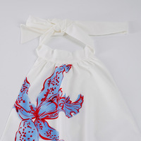 GX7357 Vêtements d'été tendance, Robe mini imprimée sexy style streetwear à col licou, Robes de soirée élégantes dos nu