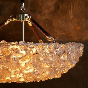 Pietre di cristallo naturale moderno stile semplice lampade a soffitto pendenti di cristallo di rocca per camera da letto - Product Image 4