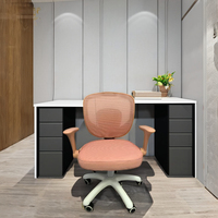 Chaise de bureau pivotante moderne et simple pour petit espace, réglable en hauteur, avec accoudoirs 3D et dossier en maille, pour les étudiants, l'apprentissage et l'utilisation à domicile