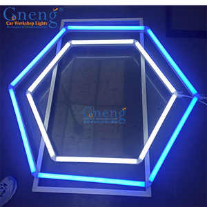 Lumière de détail hexagonale <span class=keywords><strong>LED</strong></span> de haute qualité 100-240V, éclairage de garage hexagonal, longue durée de vie, lampe d'atelier automobile pour lampe de garage - Product Image 3