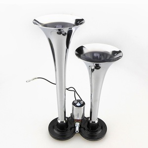 แตรลม12โวลต์24โวลต์รถรถบรรทุกโครเมี่ยมคู่ทรัมเป็ตคอมแพ็คแอร์แตร150DB เสียงดัง - Product Image 1