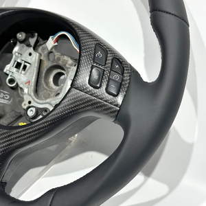 Pour <span class=keywords><strong>E46</strong></span> M5, <span class=keywords><strong>volant</strong></span> de voiture sport en <span class=keywords><strong>cuir</strong></span> véritable <span class=keywords><strong>à</strong></span> 3 branches avec finition mate, compatible avec les modèles E92/E90/E91/<span class=keywords><strong>E46</strong></span>/E81/E84 - Direct usine - Product Image 2