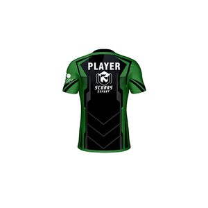 OEM <span class=keywords><strong>t</strong></span>ùy chỉnh thực hiện thăng hoa in màu đen màu xanh lá cây chơi game <span class=keywords><strong>t</strong></span> Áo sơ mi e-thể thao Jersey - Product Image 2