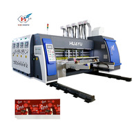 Machine d'impression et de découpe automatique à grande vitesse pour la fabrication de boîtes à pizza en carton avec impression à l'encre à eau et découpe à la presse