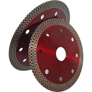 Lame diamantée industrielle de 4 pouces (20*22,23 mm) Processus de pressage à chaud OEM Lame de scie turbo à mailles personnalisable avec revêtement en titane pour la porcelaine - Product Image 4